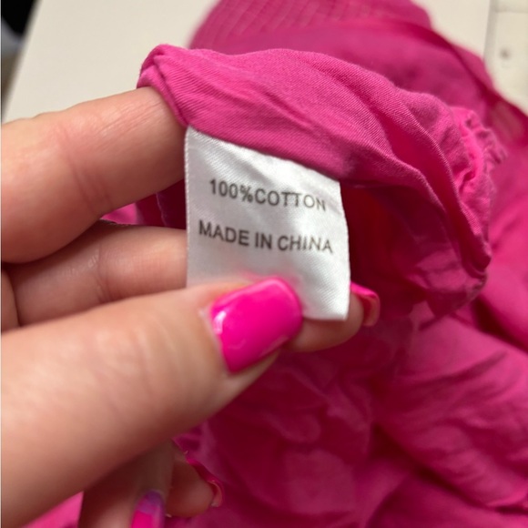 White Fox Whenever You’re Ready Mini Dress 100% Cotton Pink Size Small Cutouts - Picture 6 of 6